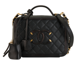 Filigree Vanity Case, Caviar, Black, 23987867 (2017), DB/CL/L/K/AC, 3*